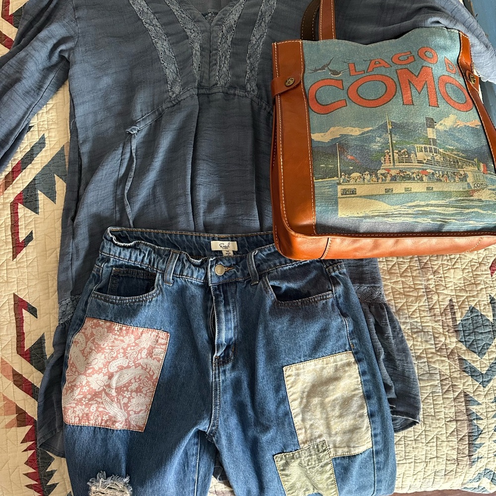 Patricia Nash Italian leather Lago Di Como tote.